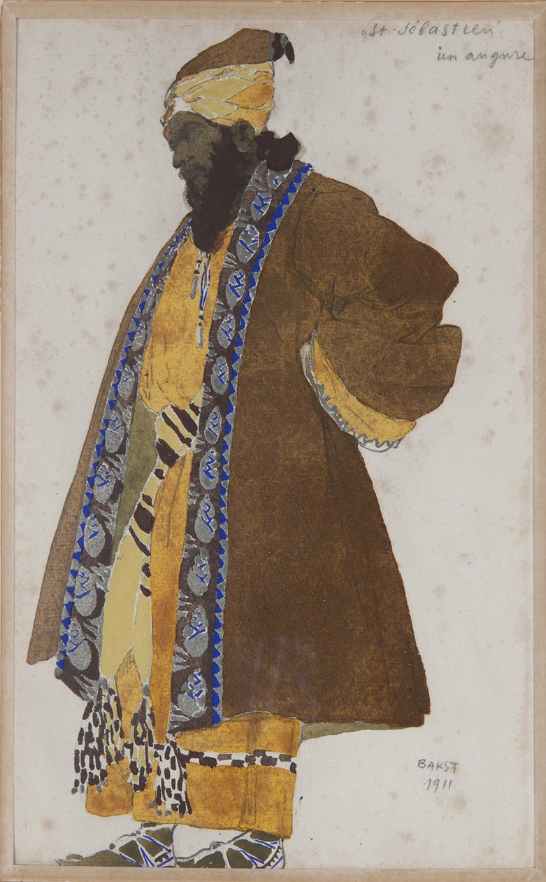 تصميم الأزياء في مسرحية استشهاد القديس سيباستيان بقلم غابرييل دانوزيو ، 1911 بواسطة ليون باكست
