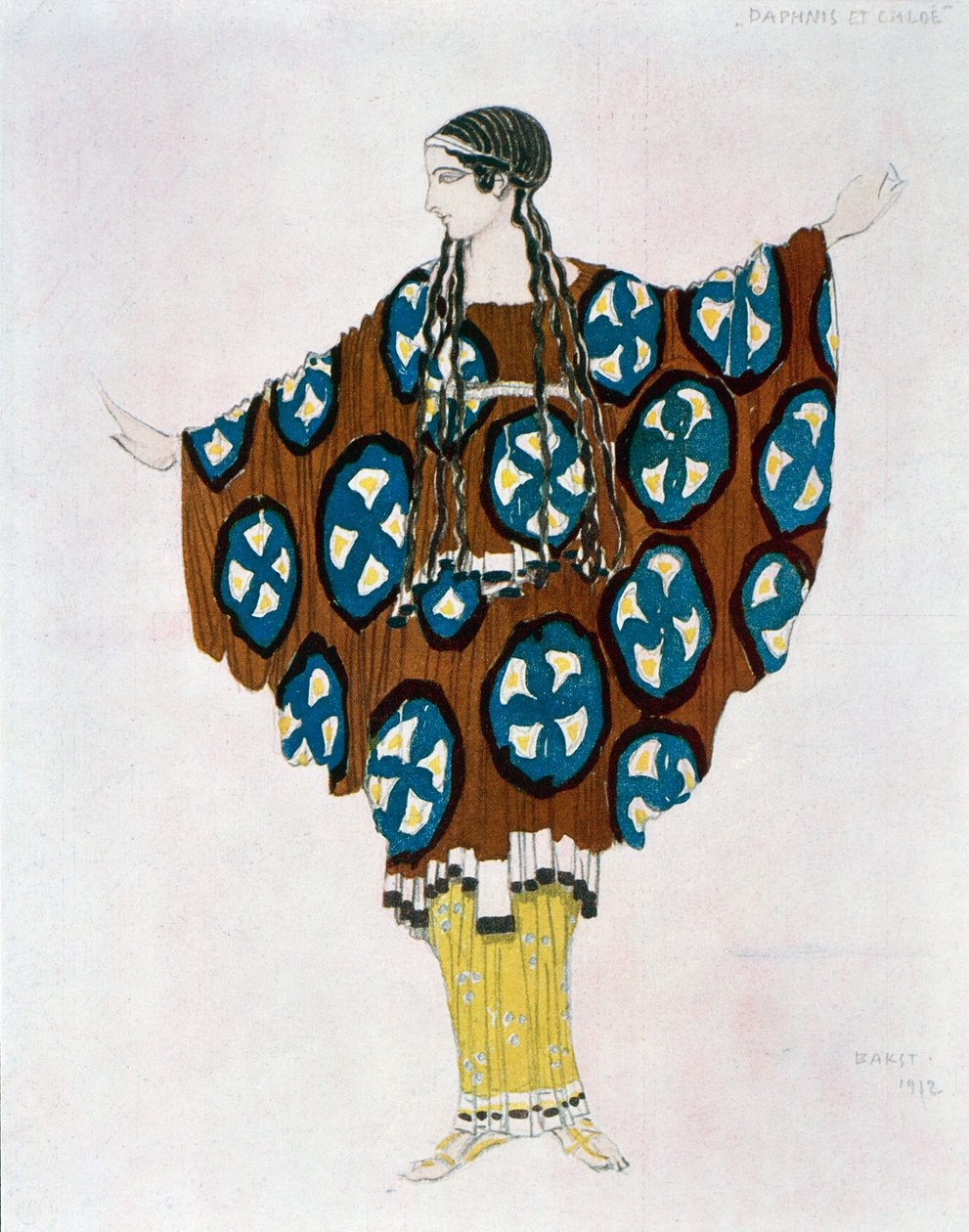 Costume for Daphnis and Chloe by Maurice Ravel (1875-1937) 1912 (watercolour) بواسطة ليون باكست