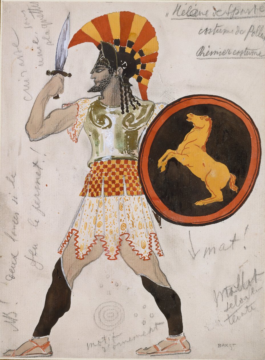 تصميم لزي بولوكس في 'Helene de Sparte' ، c1910s بواسطة ليون باكست