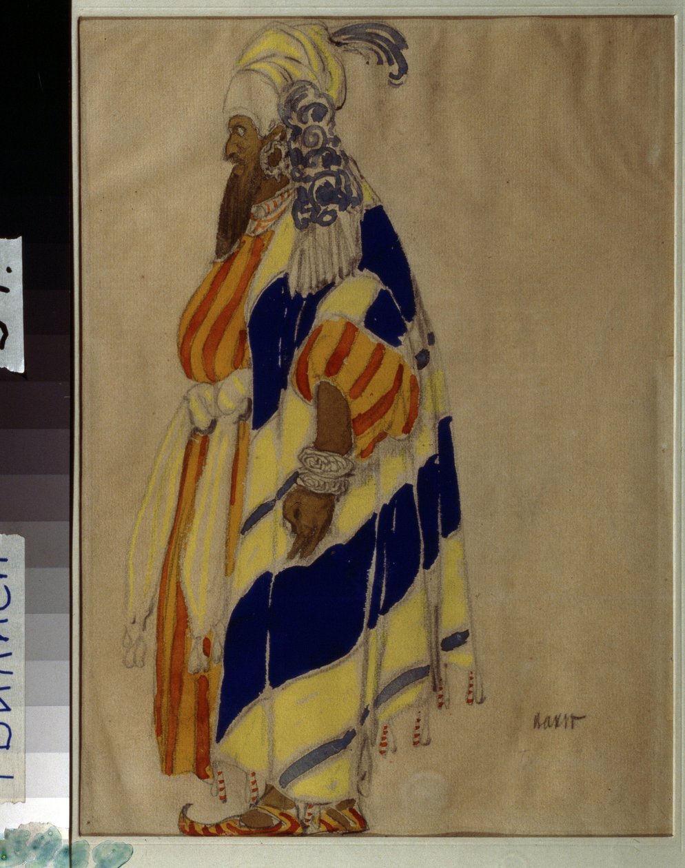 تصميم أزياء باليه "Islamey" لميلي (ميلي ، ميلي) Alexeyevich Balakirev (1837-1910). رسم ليون باكست (1866-1924). تمبرا على الورق متحف الدولة الجورجي للفنون ، تفليس (تبليسي). بواسطة ليون باكست