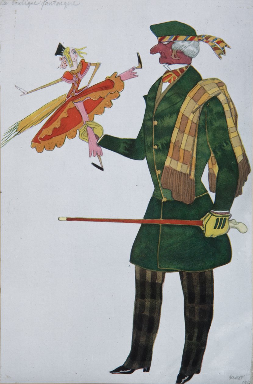 رجل إنجليزي. تصميم أزياء الباليه The Magic Toy Shop بواسطة G. Rossini ، 1919 بواسطة ليون باكست
