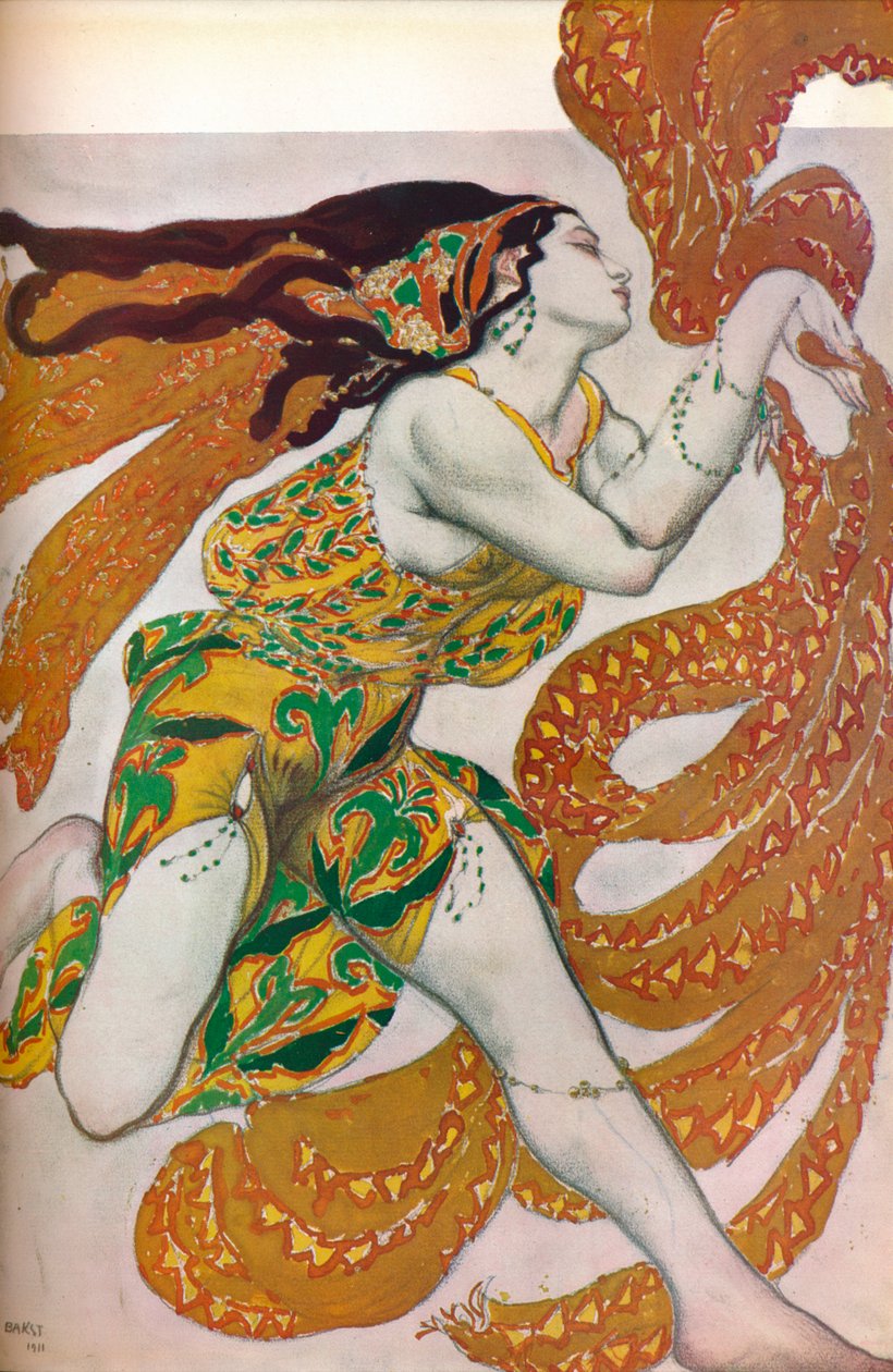 نرجس: باتشان. تصميم أزياء للرقص Narcisse ، 1911 بواسطة ليون باكست