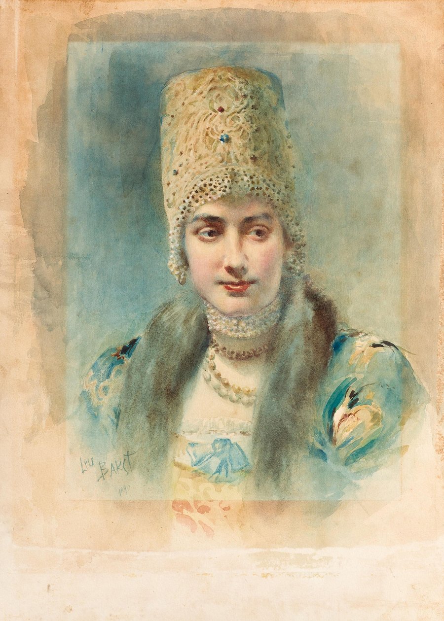 صورة لفتاة ترتدي كوكوشنيك ، 1890 بواسطة ليون باكست