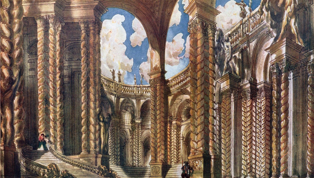 تصميم مشهد للخطوبة ، من Sleeping Beauty ، 1921 بواسطة ليون باكست