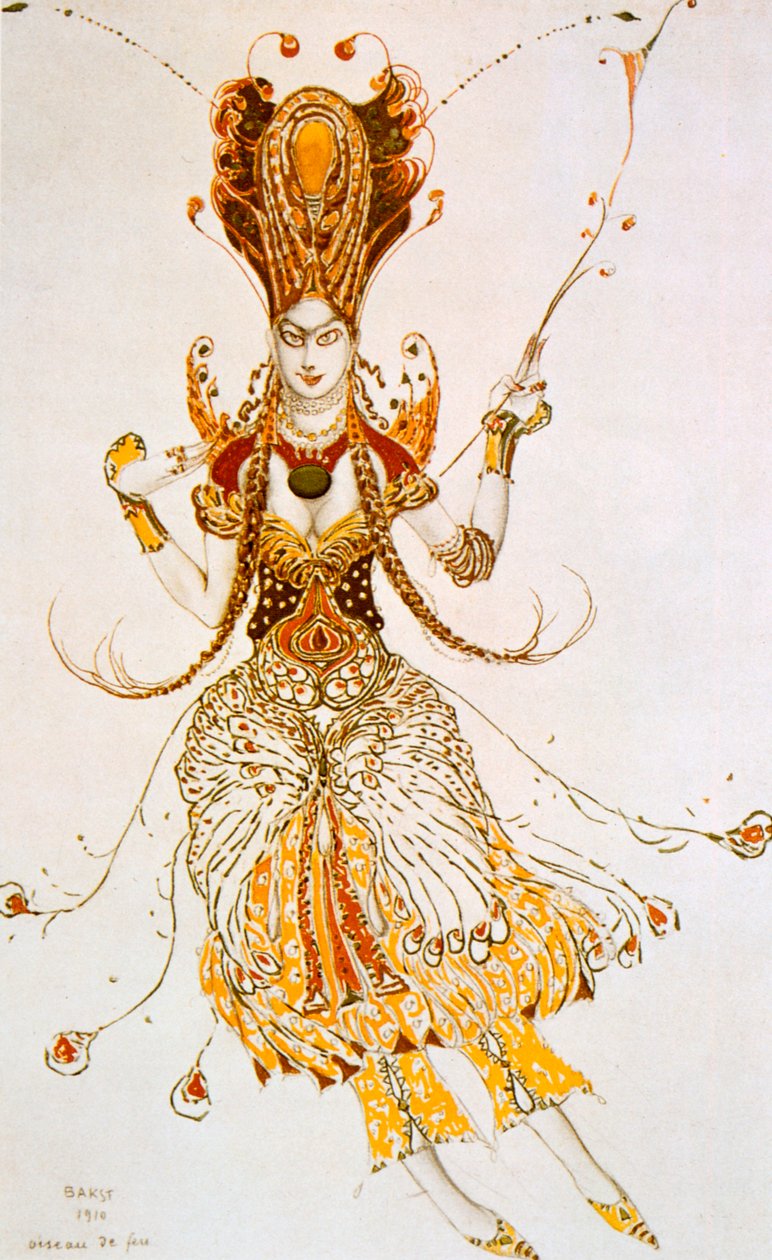 The Firebird ، تصميم أزياء للباليه Stravinskys The Firebird ، 1910 بواسطة ليون باكست