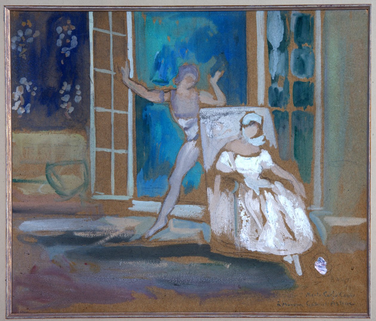 فاسلاف نيجينسكي (1889-1950) وتمارا كارسافينا (1885-1978) في باليه "Le Spectre de la rose" بواسطة ليون باكست
