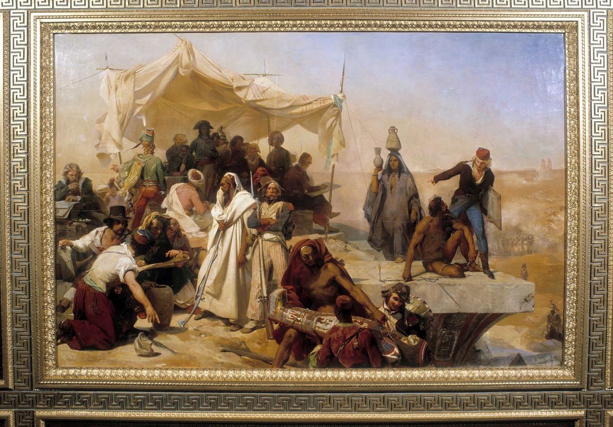 رحلة استكشافية من مصر بأوامر من بونابرت. لوحة ليون كوجنيت (1794-1880) بواسطة ليون كوجنيت