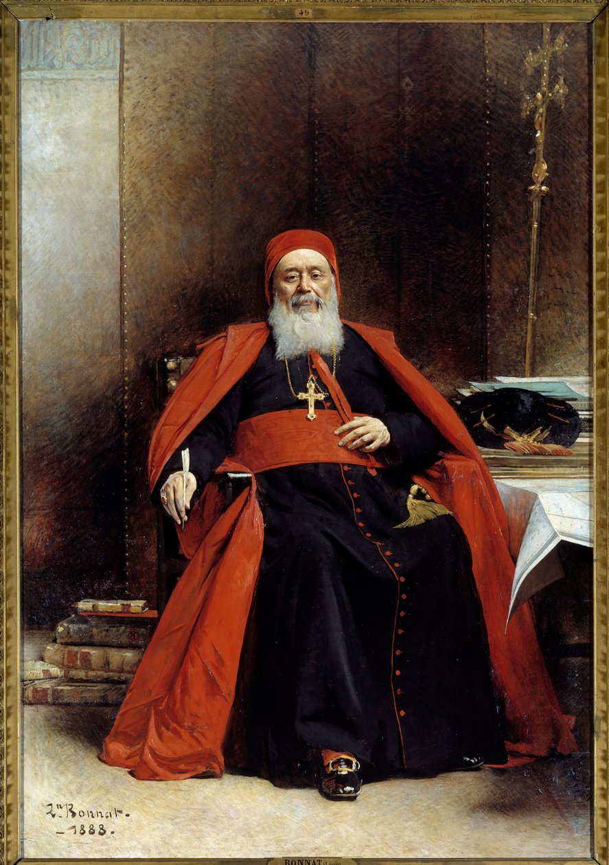 بورتريه على سفح شارل لافيجيري (1825-1892) أركيفيك الجزائر العاصمة ، رئيسيات أفريقيا رسم ليون جوزيف بونات (1833-1922) 1888 صن. 2،39 × 1،64 م بواسطة ليون جوزيف فلورنتين بونات
