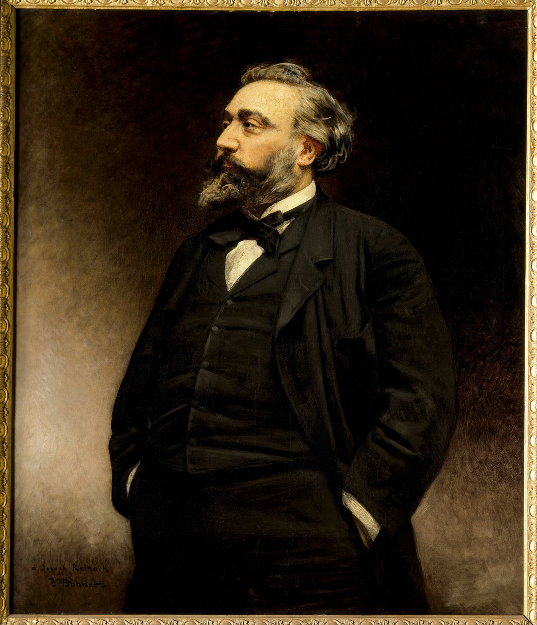 صورة ليون جامبيتا (1838 - 1882) سياسي فرنسي. لوحة ليون جوزيف بونات (1833-1922) (hs / t 1.15 x 1). - صورة ليون جامبيتا (1838-1882) سياسي فرنسي. رسم ليون جوزيف بونات (1833-1922). متحف القلعة ، فرساي بواسطة ليون جوزيف فلورنتين بونات