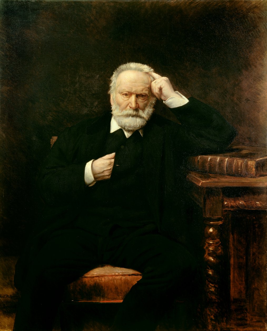 صورة للكاتب الفرنسي فيكتور هوغو (1802-1885) لوحة ليون جوزيف بونات (1833-1922) 1879 صن. 1،38x1،1 م بواسطة ليون جوزيف فلورنتين بونات