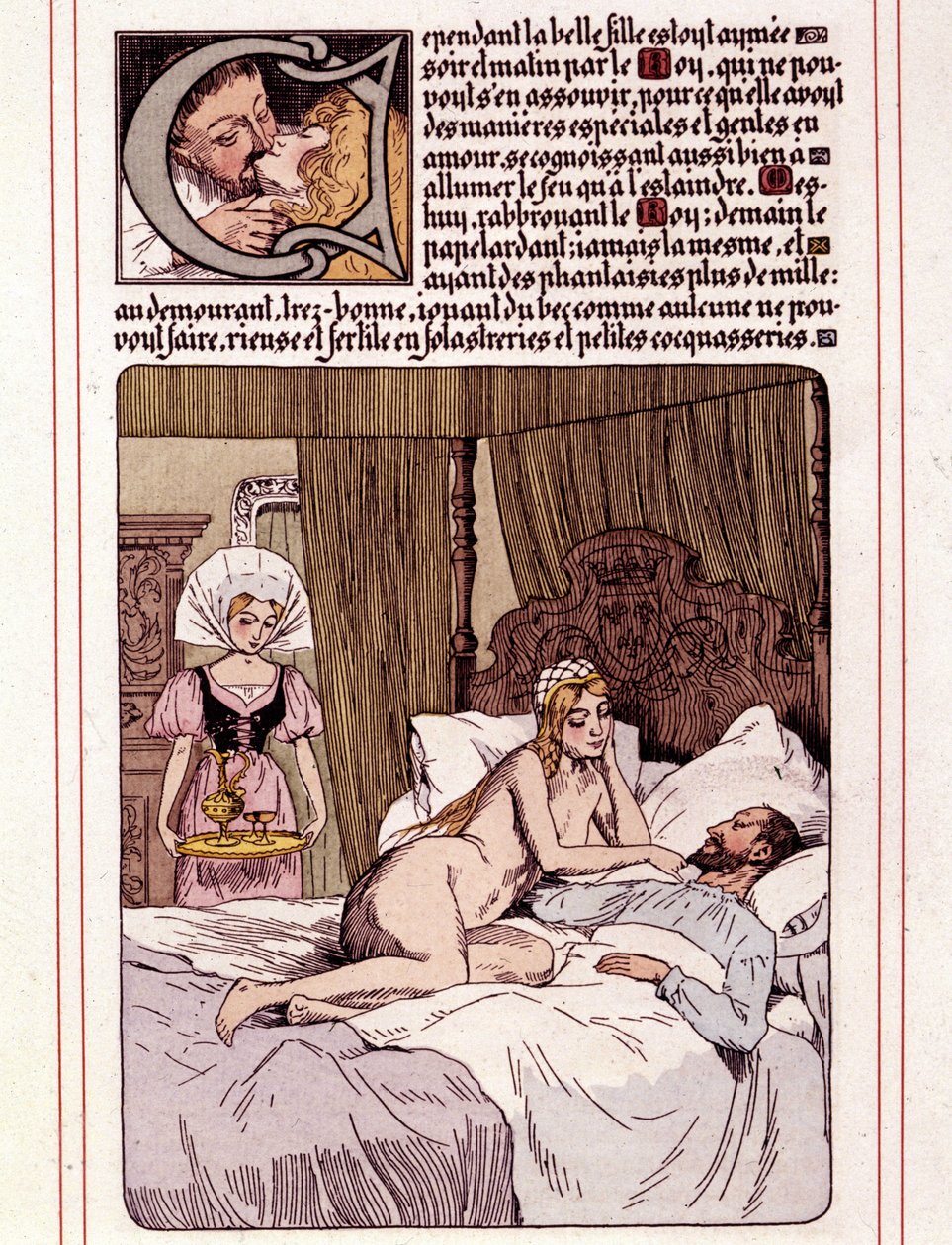 رسم توضيحي لرواية Honore de Balzac "La Mye du Roy" بقلم ليون ليبيجو (1863-1944) بواسطة ليون ليبيجو