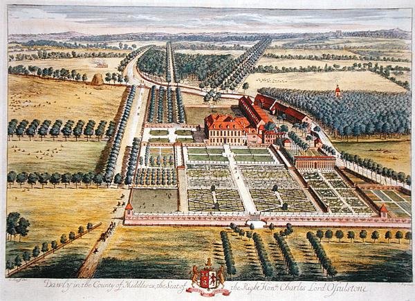 Dawly في مقاطعة Middlesex نقش بواسطة Johannes Kip (حوالي 1652-1722) (نقش) بواسطة ليونارد (بعد) كنيف