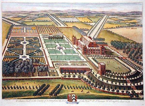 Wollaton Hall في مقاطعة نوتنغهام نقشها يوهانس كيب (حوالي 1652-1722) (نقش) بواسطة ليونارد (بعد) كنيف