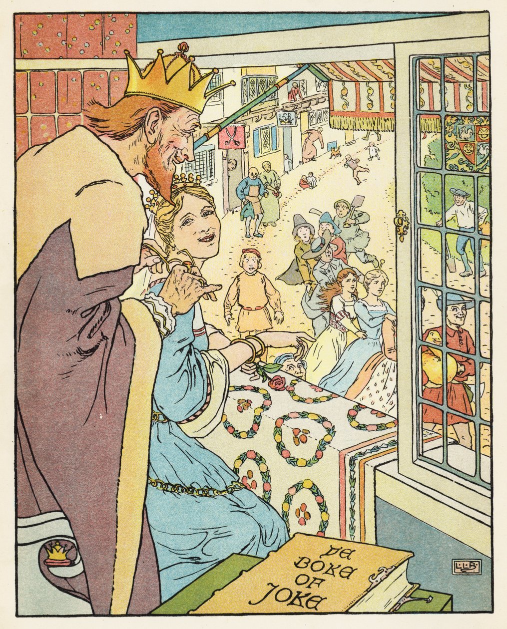 الإوزة الذهبية (طباعة حجرية ملونة) بواسطة ليونارد ليزلي بروك