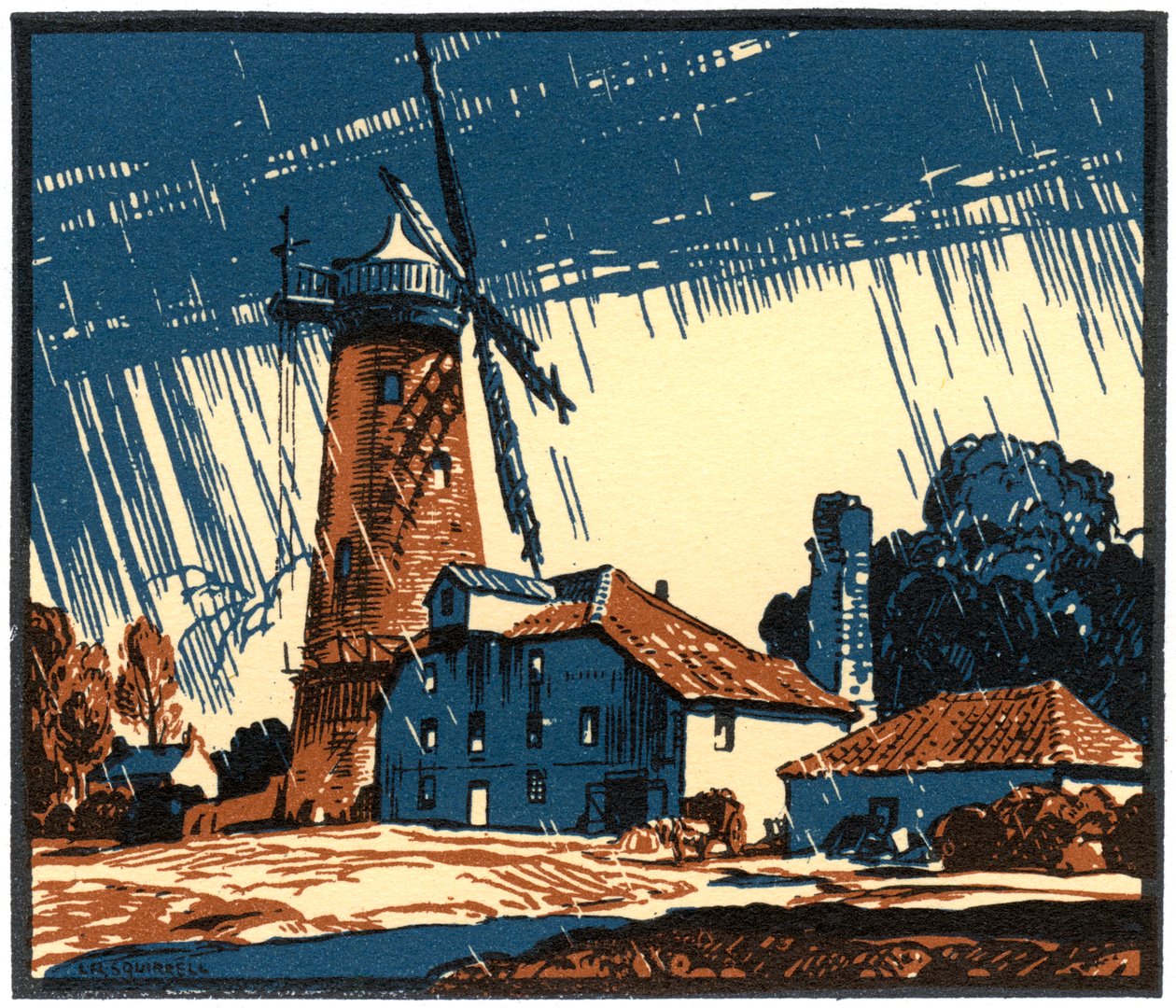 The Old Mill في Blackborough ، King's Lynn ، Norfolk ، أوائل القرن العشرين. بواسطة ليونارد راسل سكويريل