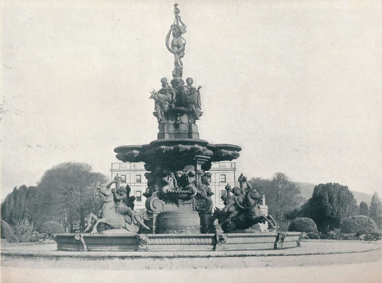 نافورة في Curraghmore ، مقعد الأكثر هون. مركيز ووترفورد ، c1915 بواسطة ليونارد ويلوبي