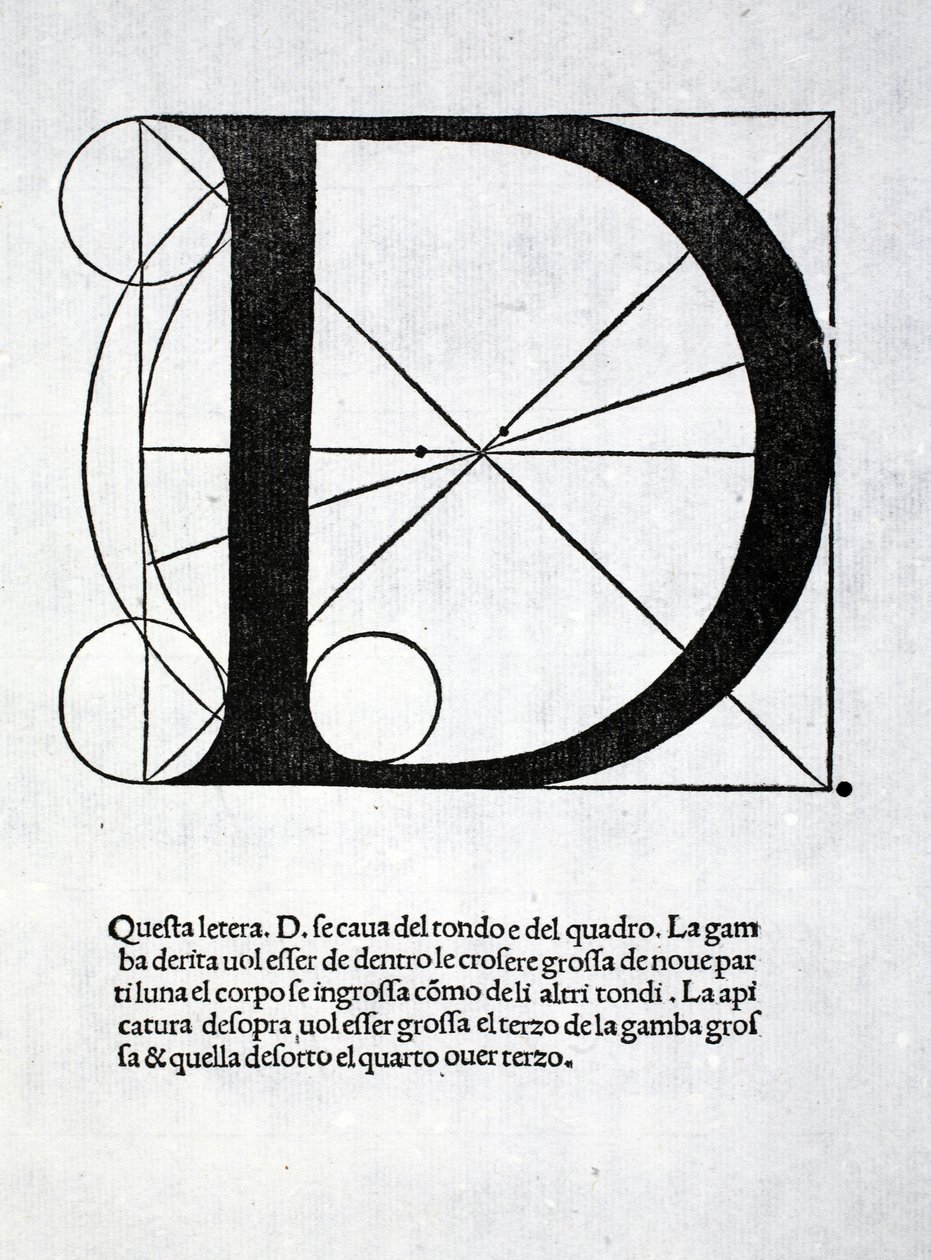 د ، توضيح من "Divina Proportione" من تأليف لوكا باسيولي (c.1445-1517) ، حانة في الأصل. البندقية ، 1509 بواسطة ليوناردو دا فينشي
