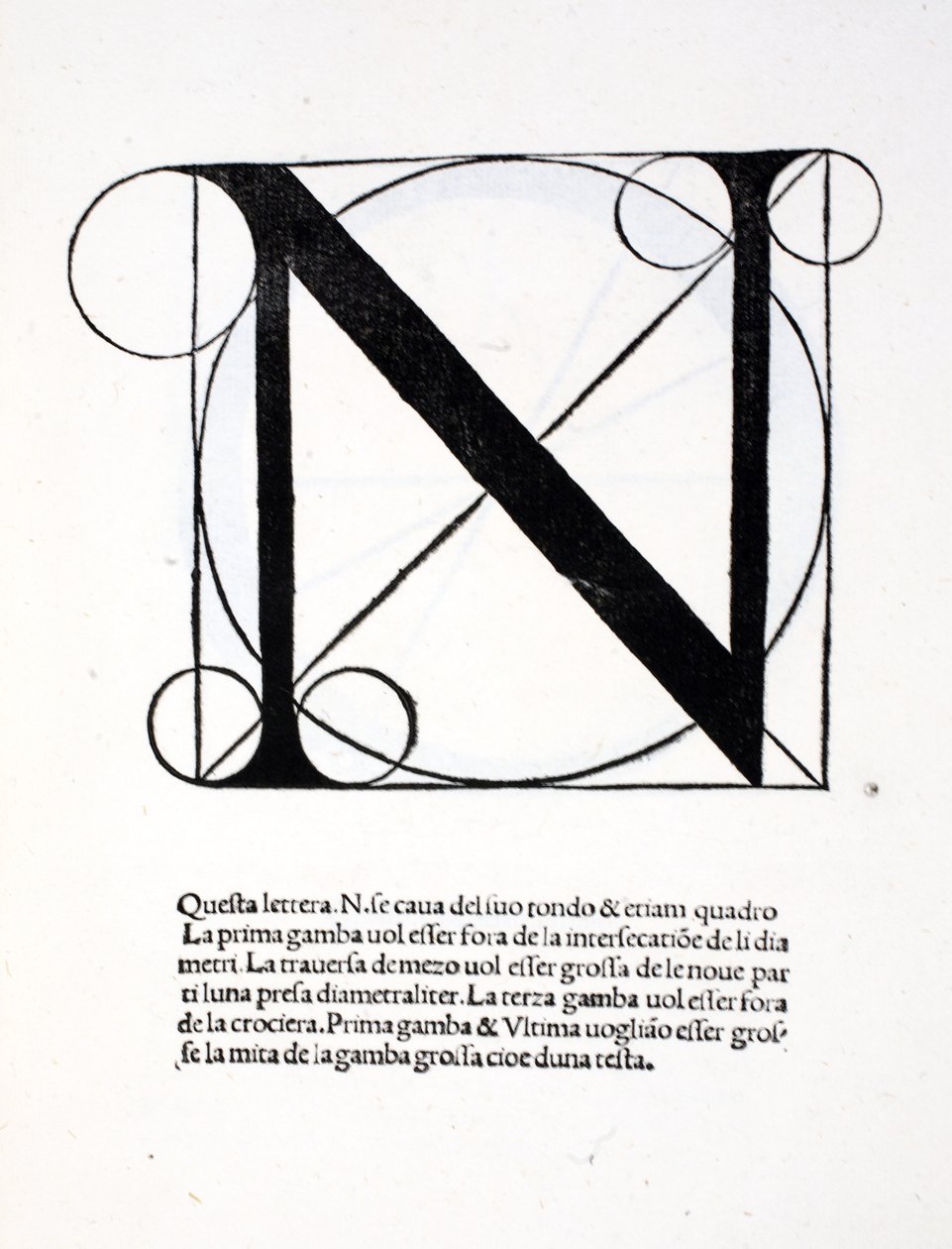 ن ، توضيح من "Divina Proportione" للكاتبة لوكا باسيولي (c.1445-1517) ، حانة في الأصل. البندقية ، 1509 بواسطة ليوناردو دا فينشي