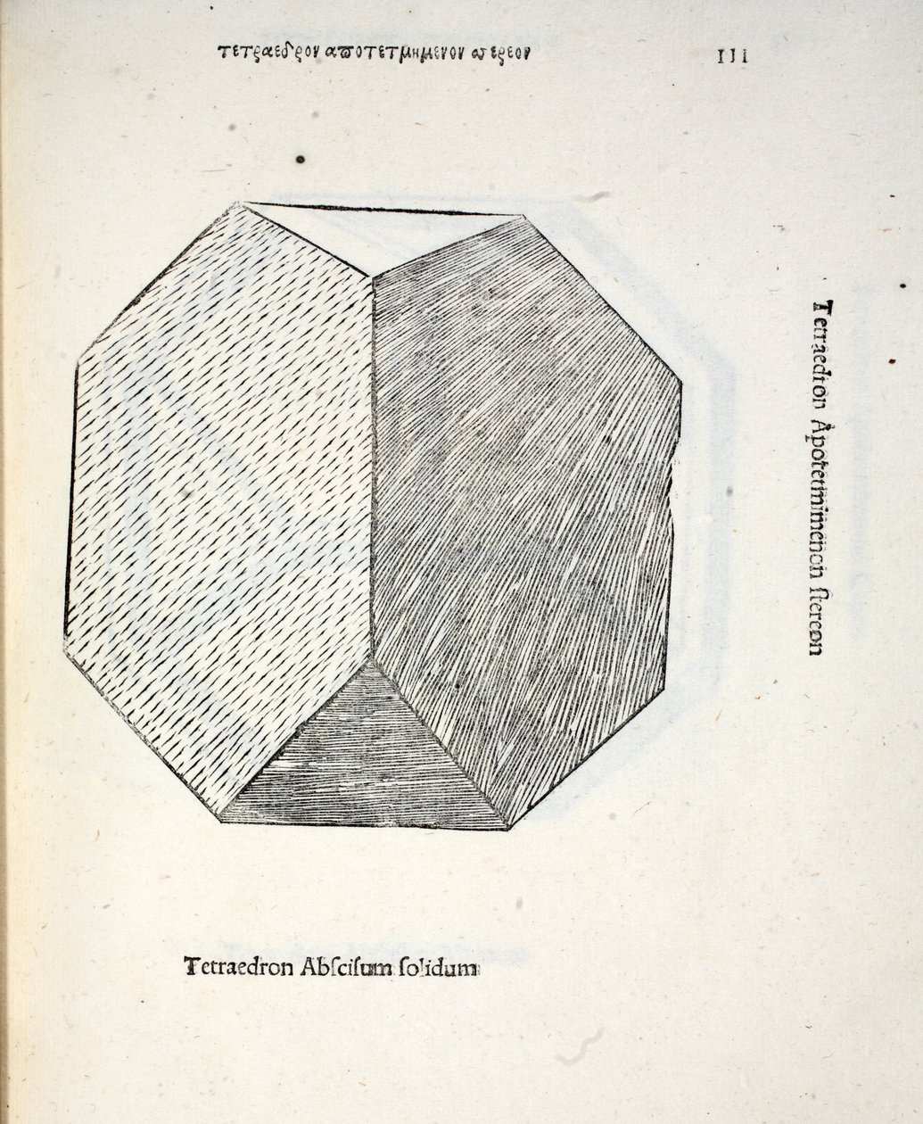 قطع Tetraëdron بالكامل من "النسبة الإلهية" من قبل Luca Pacioli (c.1445-1517) ، في الأصل حانة. البندقية ، 1509 بواسطة ليوناردو دا فينشي