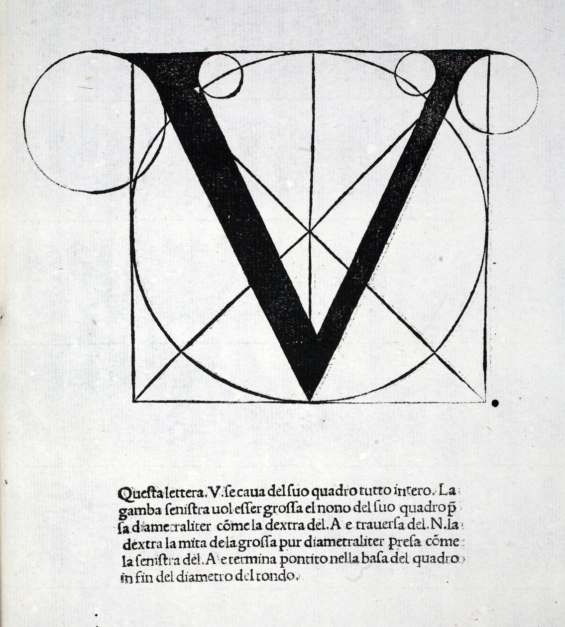 V ، توضيح من "Divina Proportione" من تأليف Luca Pacioli (c.1445-1517) ، في الأصل حانة. البندقية ، 1509 بواسطة ليوناردو دا فينشي