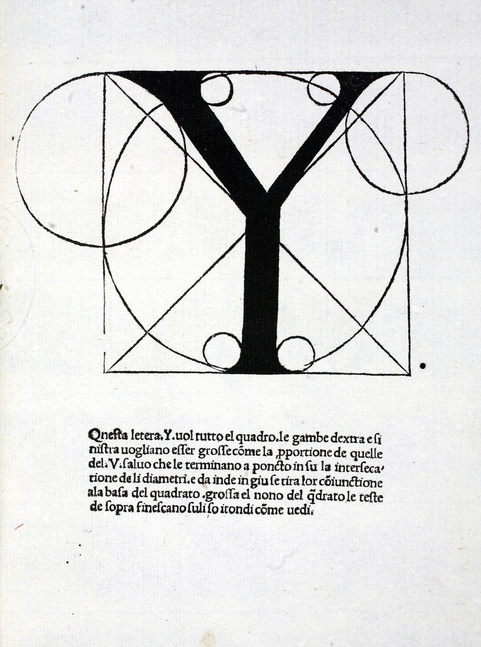 Y ، توضيح من "Divina Proportione" بقلم لوكا باسيولي (c.1445-1517) ، حانة في الأصل. البندقية ، 1509 بواسطة ليوناردو دا فينشي