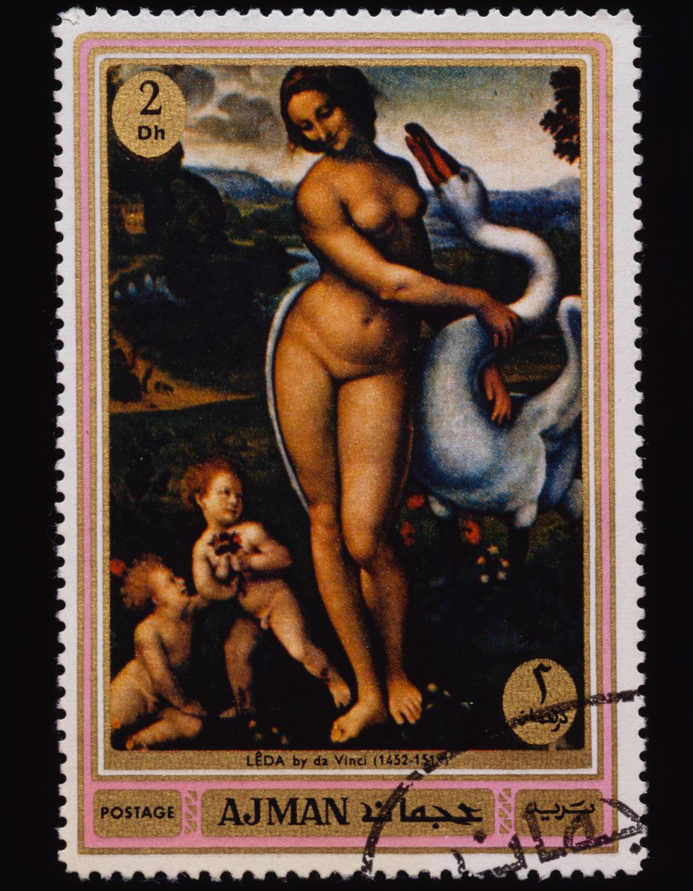 Postage stamp Famous paintings (Nudes) series بواسطة ليوناردو دا (بعد) فينشي