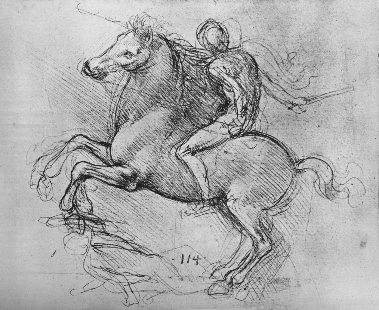 فرسان يدوسون على عدو ساقط ، c1480 1945 بواسطة ليوناردو دا فينشي