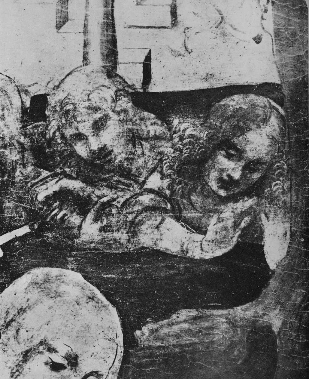 عشق المجوس - الملائكة وراء العذراء ، c1481 1945 بواسطة ليوناردو دا فينشي