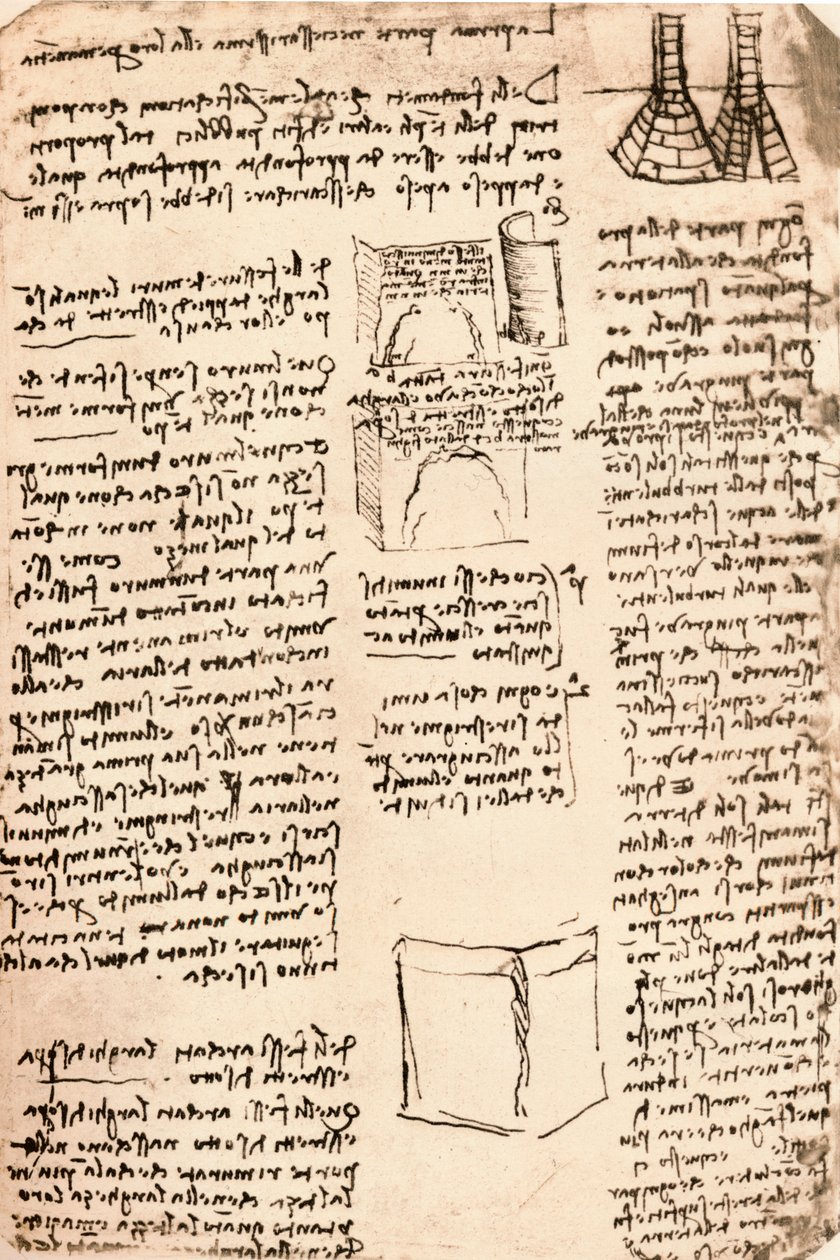 الرسم المعماري c1472-c1519 1883 بواسطة ليوناردو دا فينشي