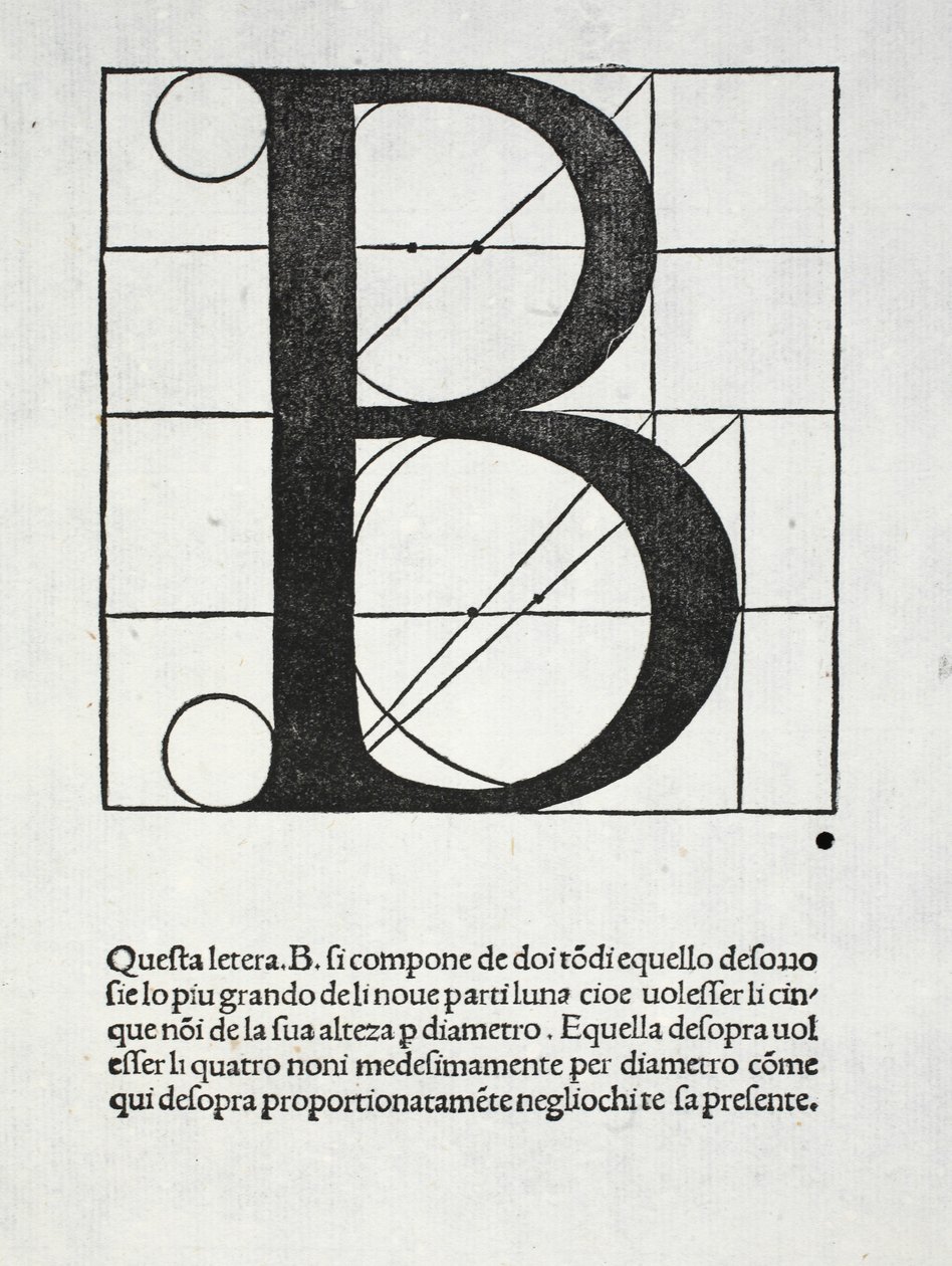 ب ، توضيح من "Divina Proportione" من تأليف لوكا باسيولي (c.1445-1517) ، حانة في الأصل. البندقية ، 1509 بواسطة ليوناردو دا فينشي
