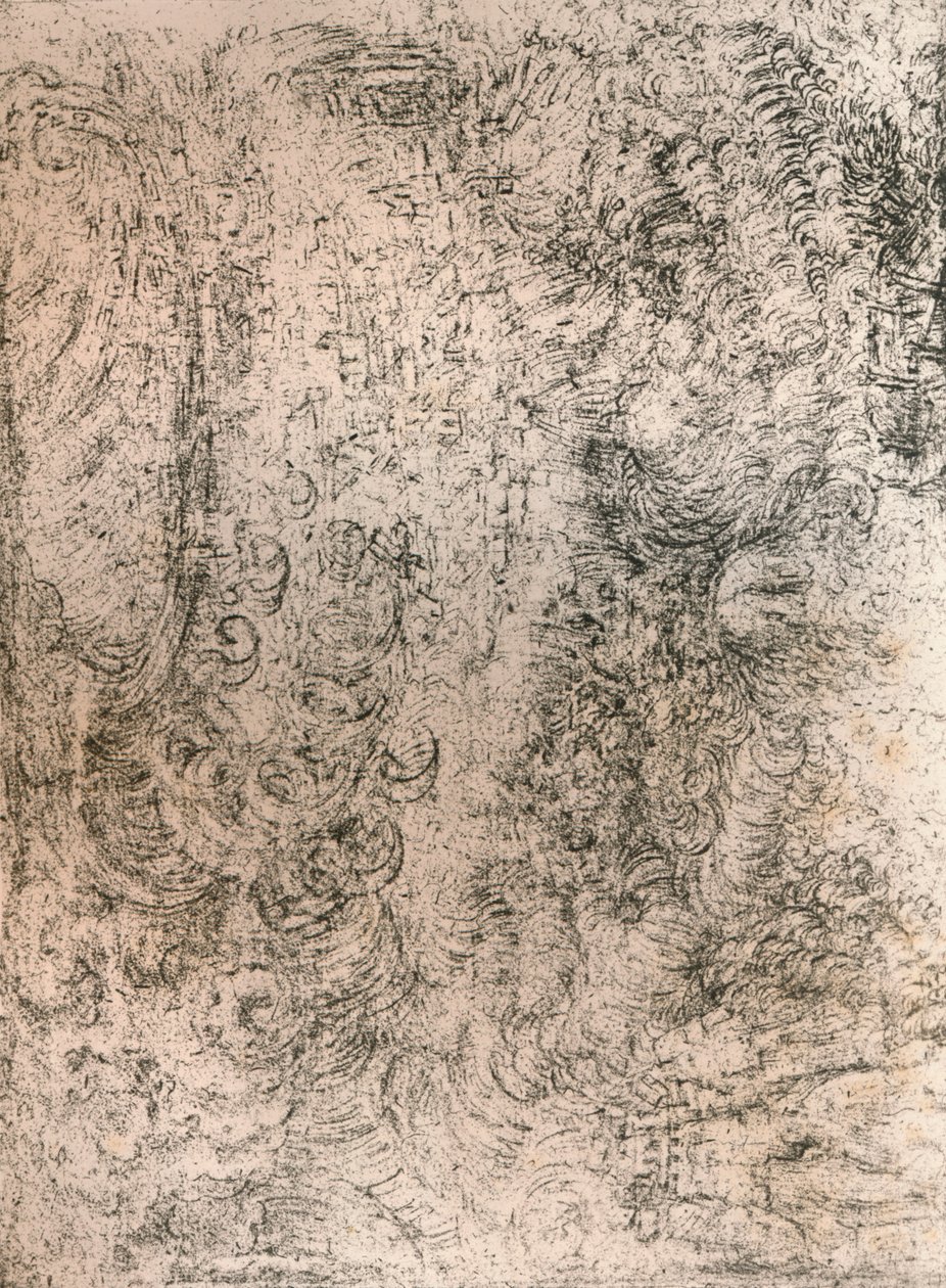 رسم فحم ، يمثل طوفان ، من المكتبة الملكية ، قلعة وندسور ، 1883 بواسطة ليوناردو دا فينشي