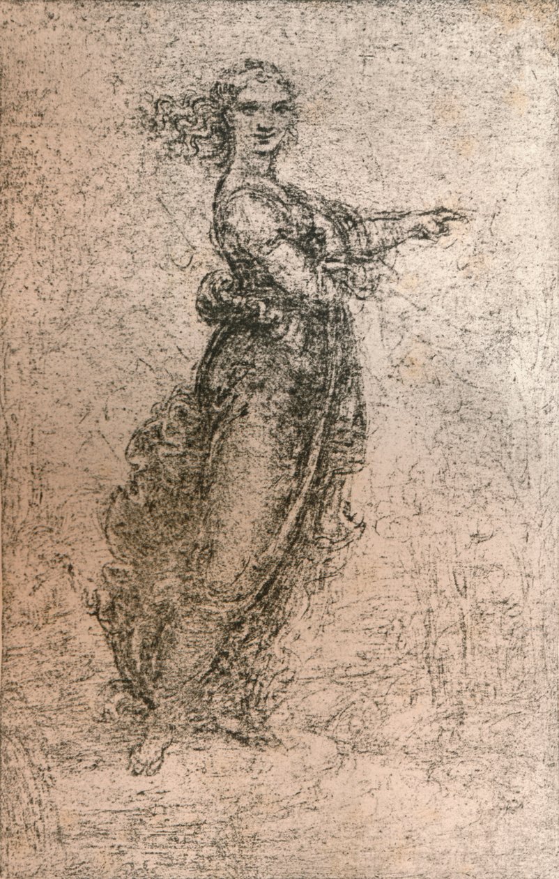 رسم فحم لشخصية ، c1472-c1519 1883 بواسطة ليوناردو دا فينشي