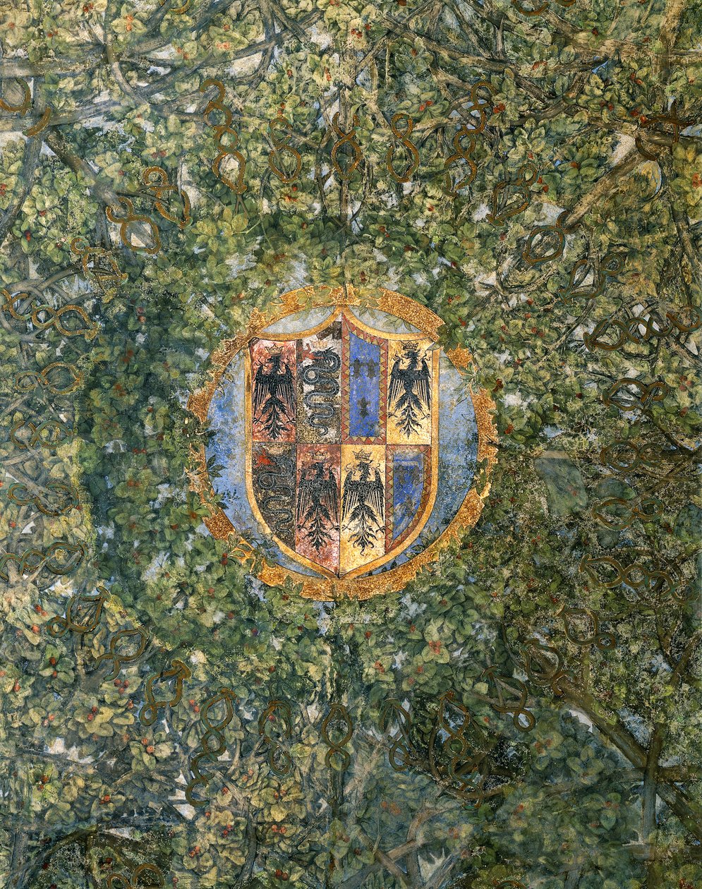 Detail of the vaulted ceiling of the 