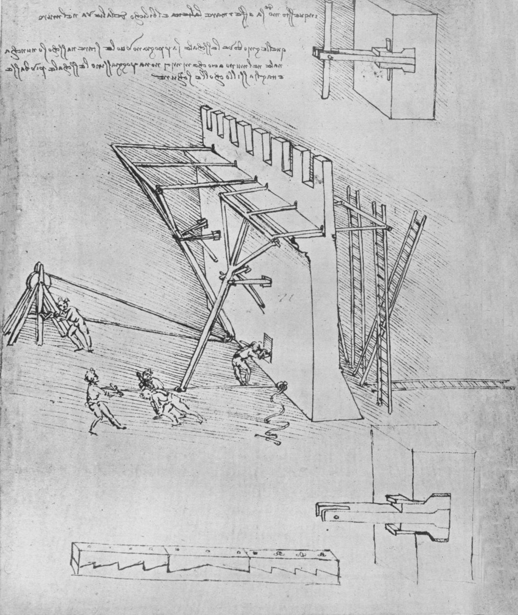 جهاز لصد سلالم التحجيم ، c1480 1945 بواسطة ليوناردو دا فينشي