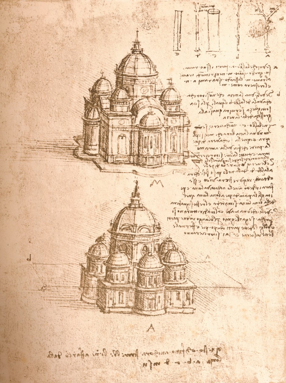 رسم الكنائس ، c1472-c1519 1883 بواسطة ليوناردو دا فينشي