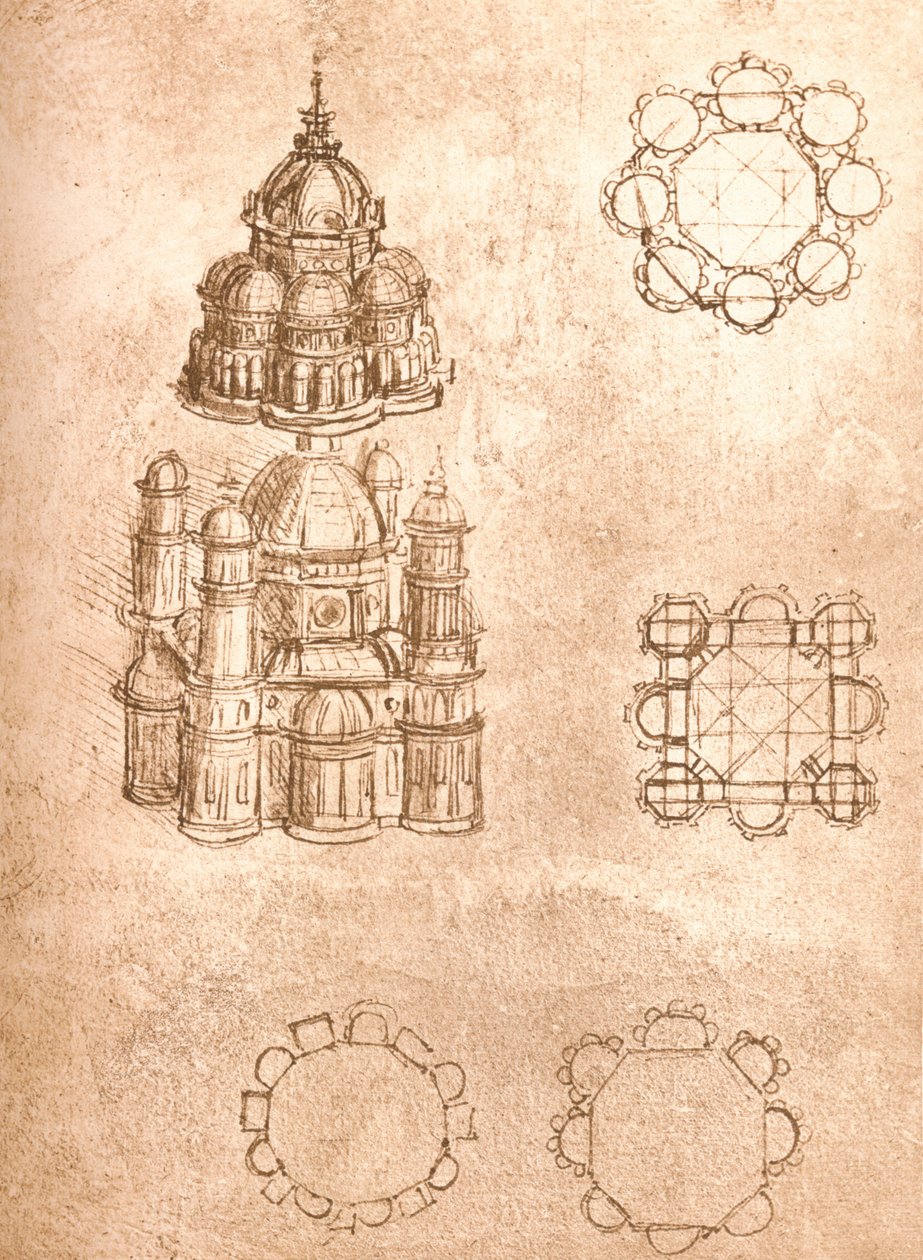 رسم الكنائس ، c1472-c1519 1883 بواسطة ليوناردو دا فينشي