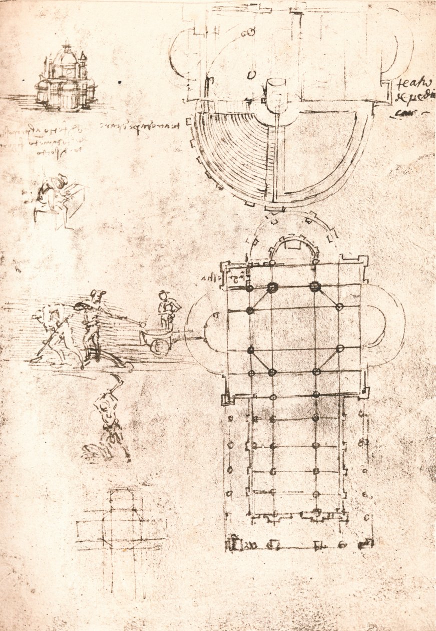 رسم الكنائس ، c1472-c1519 1883 بواسطة ليوناردو دا فينشي