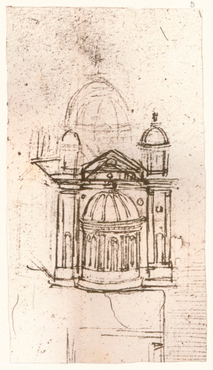 رسم العمارة الكنسية ، c1472-c1519 1883 بواسطة ليوناردو دا فينشي