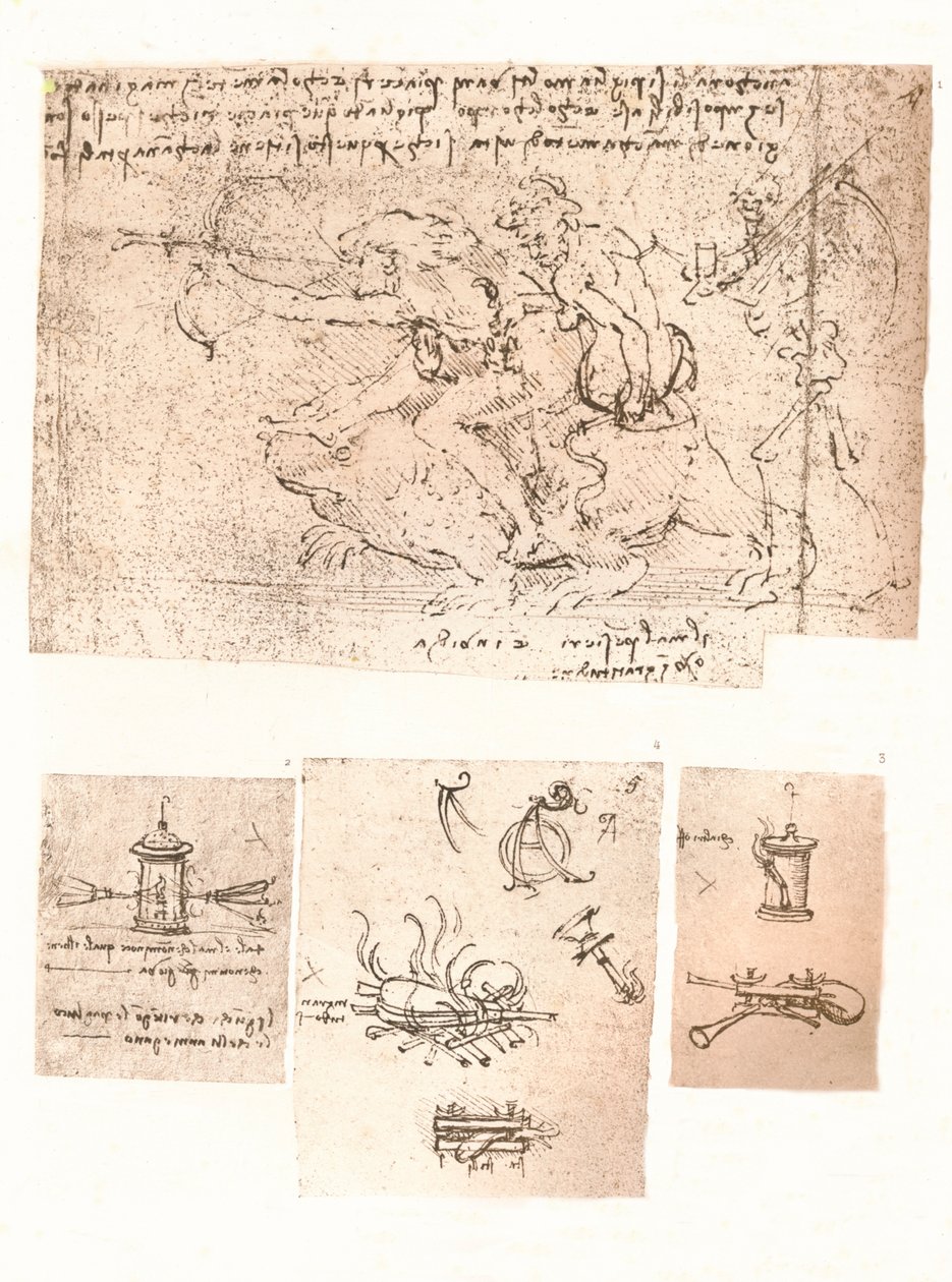 أربعة رسومات للتمثيلات الرمزية ، c1472-c1519 1883 بواسطة ليوناردو دا فينشي