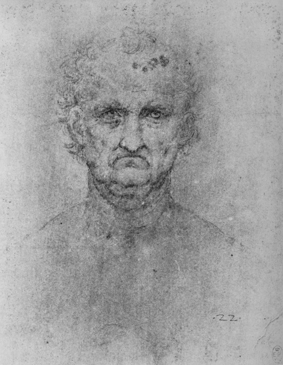 الوجه الكامل لرجل عجوز ، c1480 1945 بواسطة ليوناردو دا فينشي
