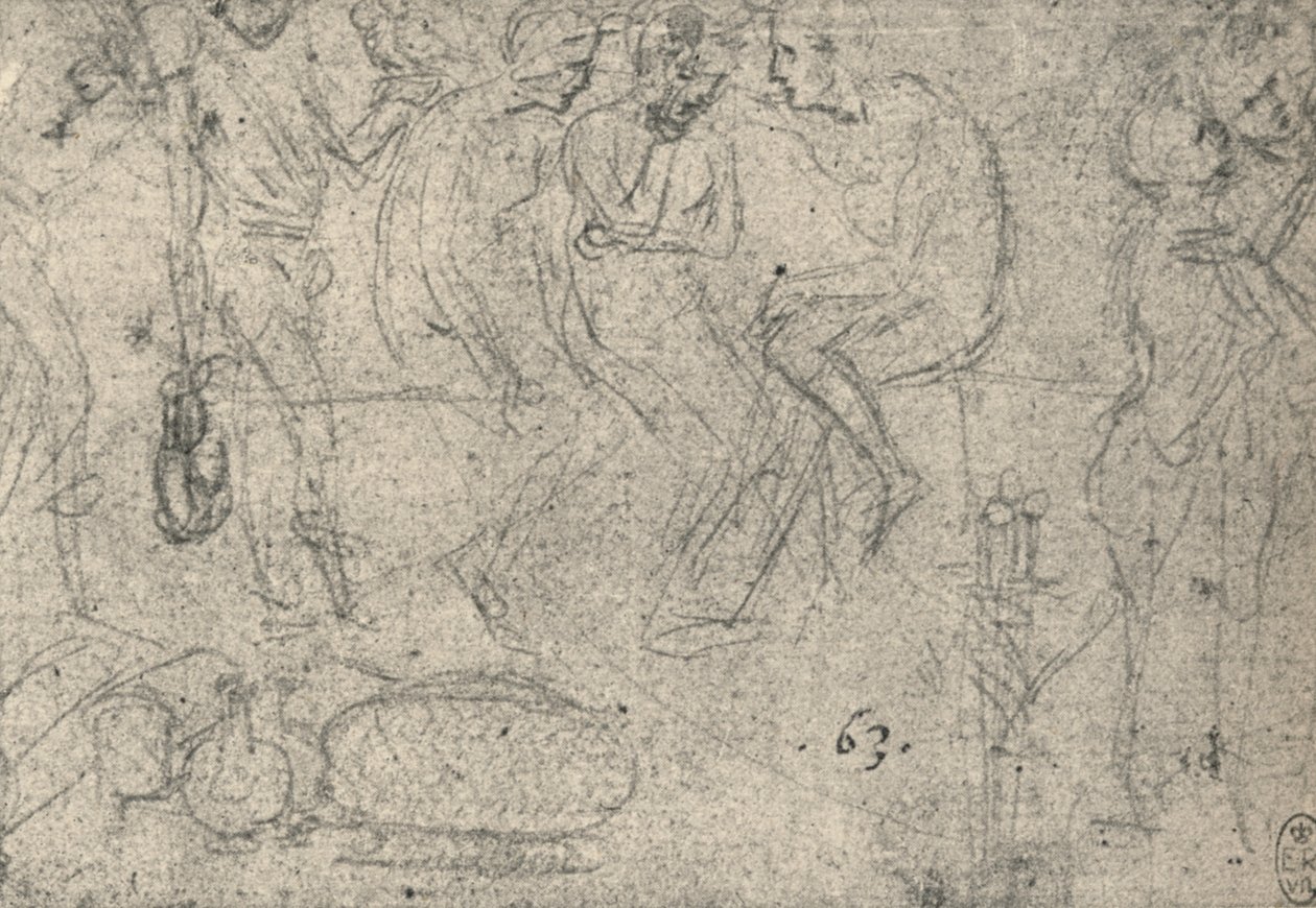 مجموعة الشخصيات في المحادثة ، c1480 1945 بواسطة ليوناردو دا فينشي