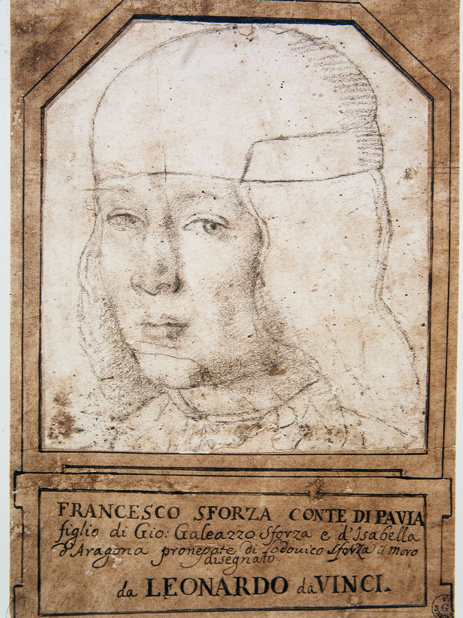 ليوناردو دافنشي (ليوناردو دافنشي) (1452-1519): صورة لفرانسيس (فرانشيسكو) سفورزا (1491-1512) ، ابن جيان جالياتسو ماريا سفورزا (جان جاليز ماري سفورزا) (1469-1494) ، دوق ميلانو بواسطة ليوناردو دا فينشي