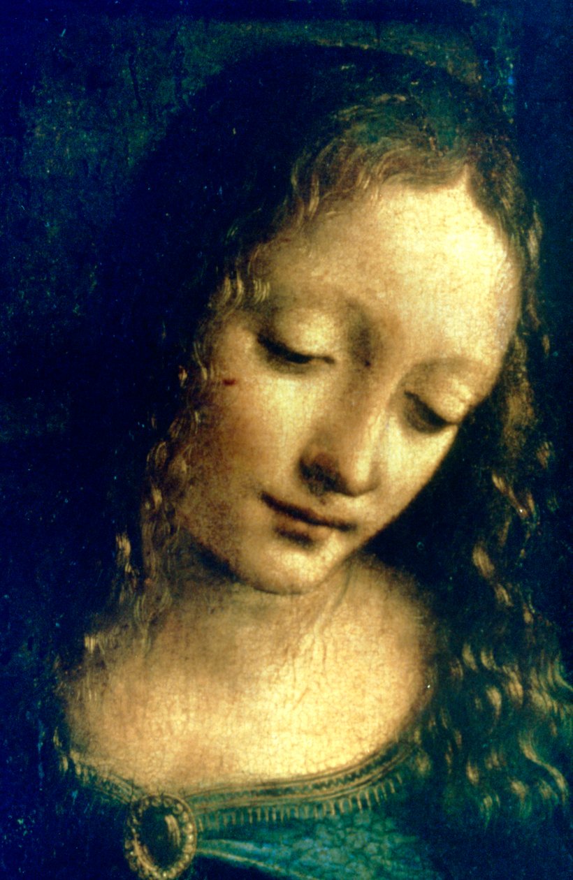مادونا الصخور بالتفصيل ، 1482-1486 بواسطة ليوناردو دا فينشي