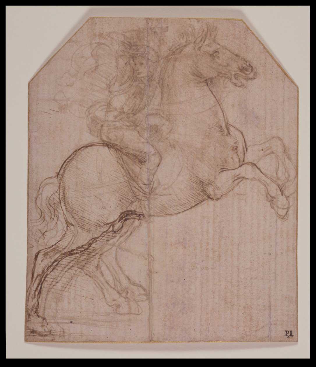 رايدر على تربية الخيل ، c.1481-82 (silverpoint ، قلم حبر بني على ورق محضر) بواسطة ليوناردو دا فينشي