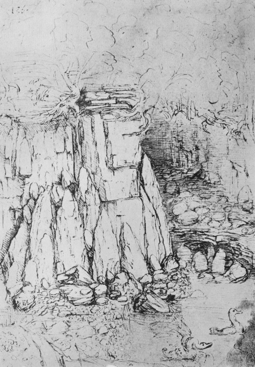 صخور وستريم ، c1480 1945 بواسطة ليوناردو دا فينشي