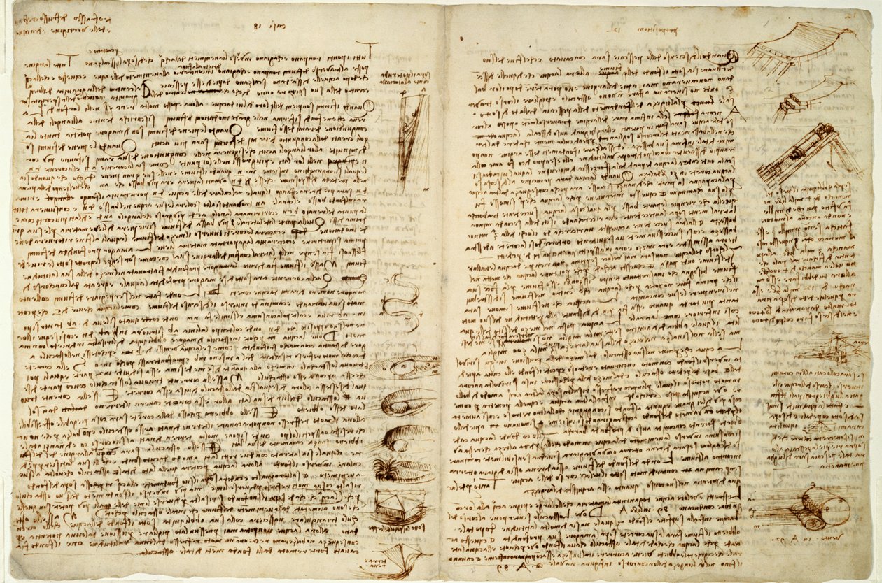 The Codex Hammer أو Codex Leicester ، 1508-12 بواسطة ليوناردو دا فينشي