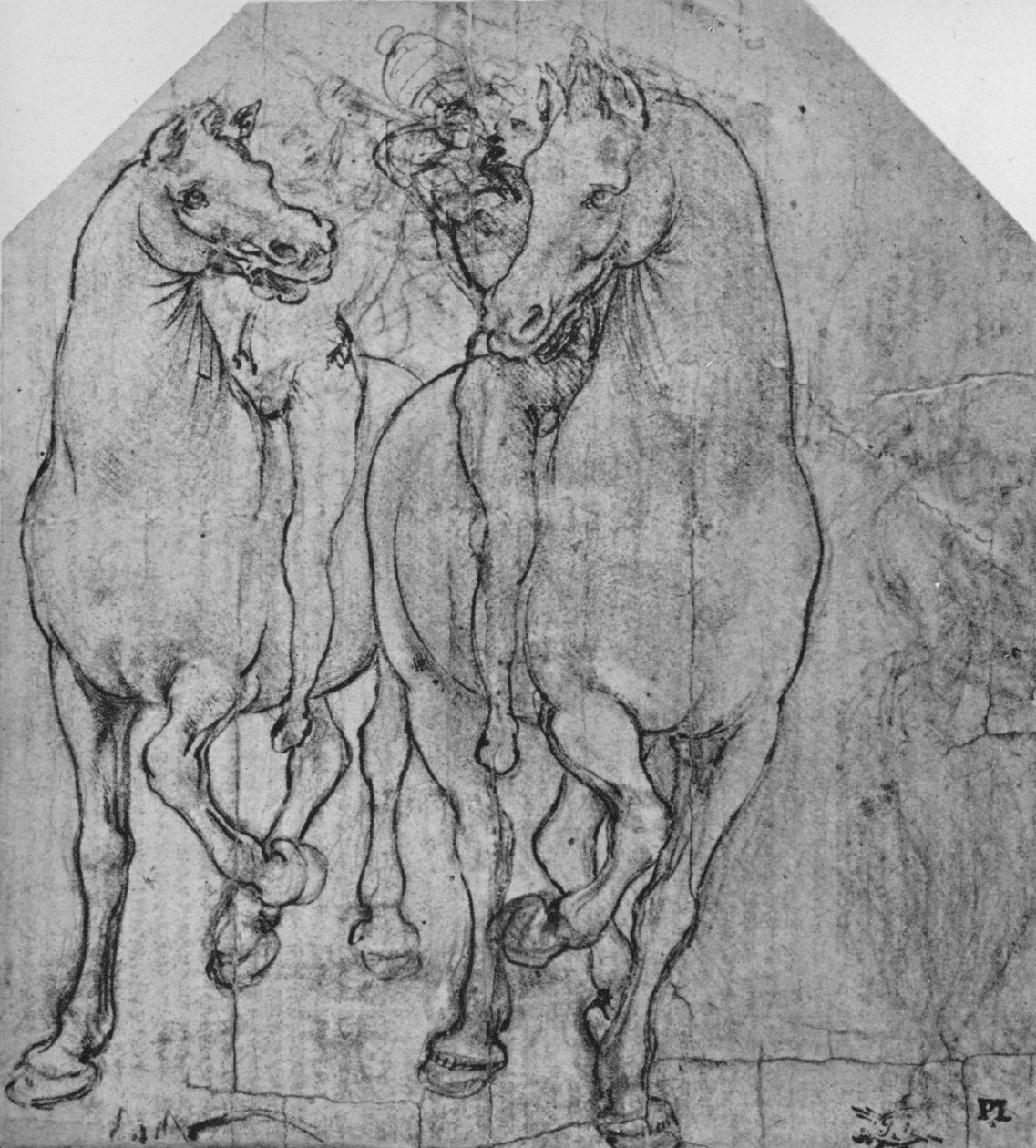 اثنان من الفرسان ، c1480 1945 بواسطة ليوناردو دا فينشي