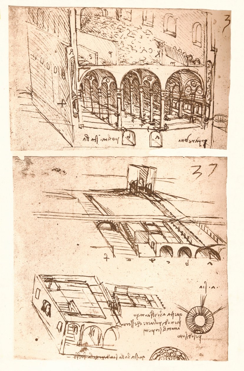 رسمان معماريان ، c1472-c1519 1883 بواسطة ليوناردو دا فينشي