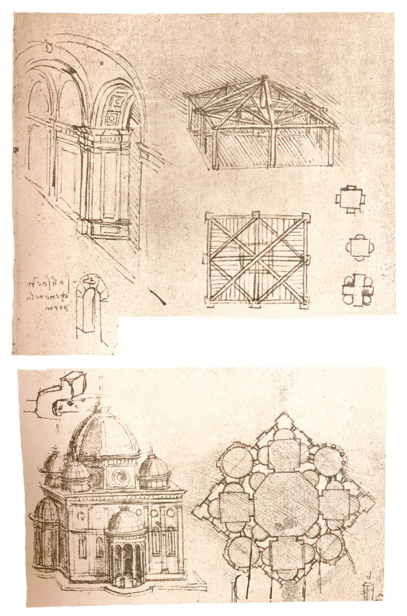 رسمان معماريان ، c1472-c1519 1883 بواسطة ليوناردو دا فينشي