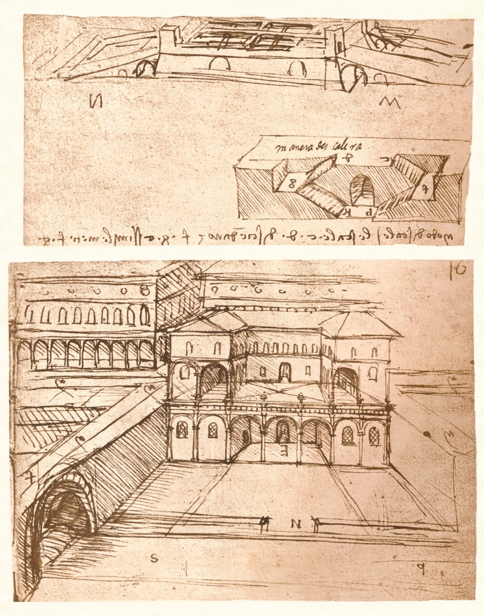 رسمان لخطط المدن ، c1472-c1519 1883 بواسطة ليوناردو دا فينشي